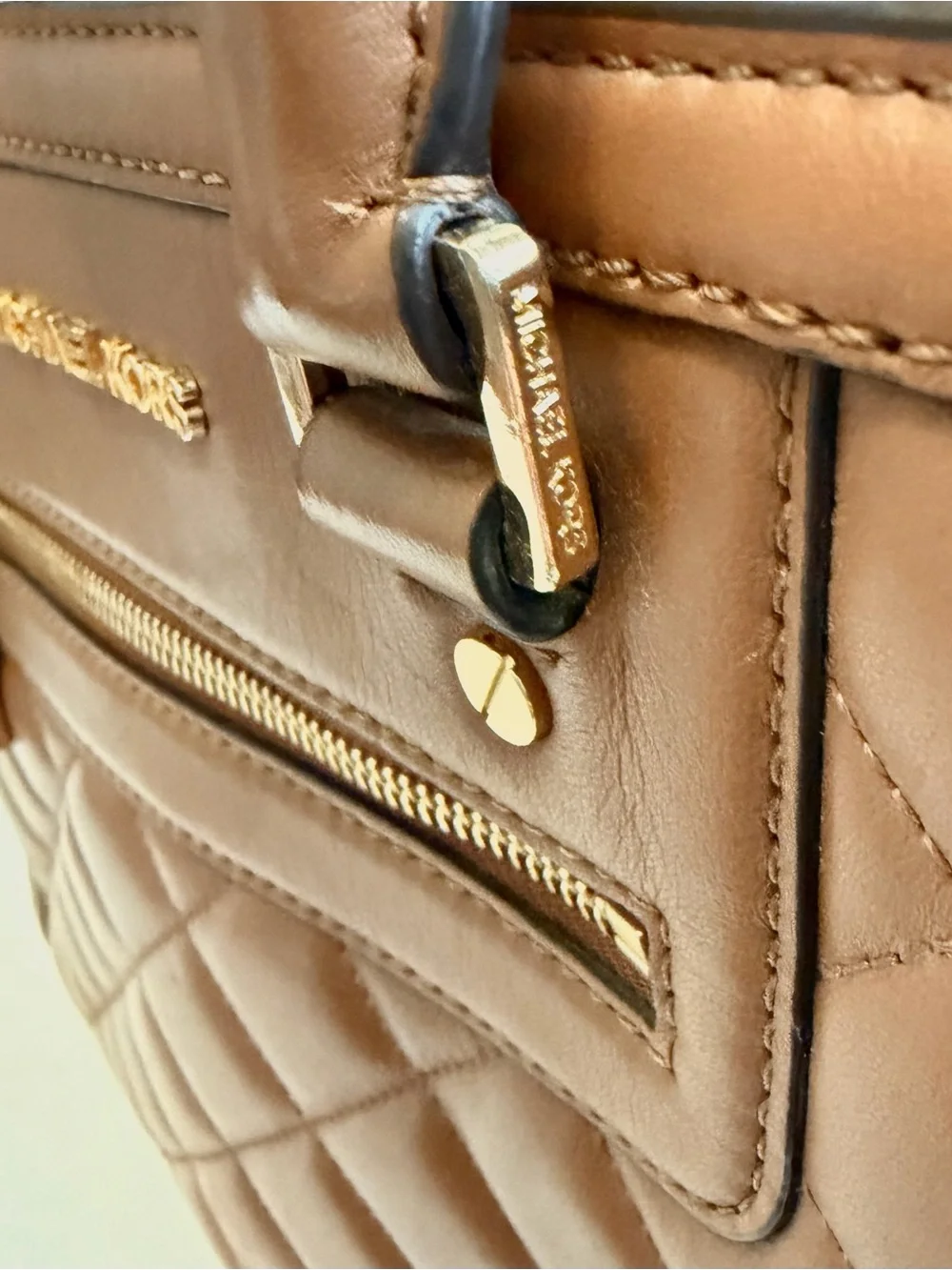 MICHAEL Michael Kors Brown Quilted Leather Selma Satchel